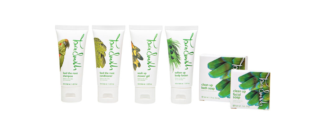 multiple products in the eco-friendly Tara Smith line